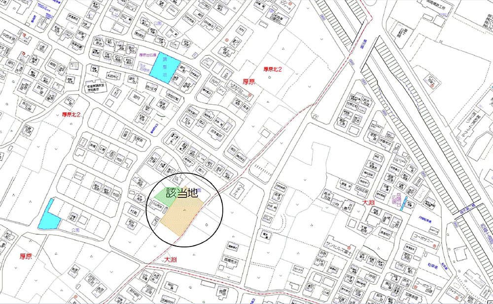 富士市 風の丘の地図