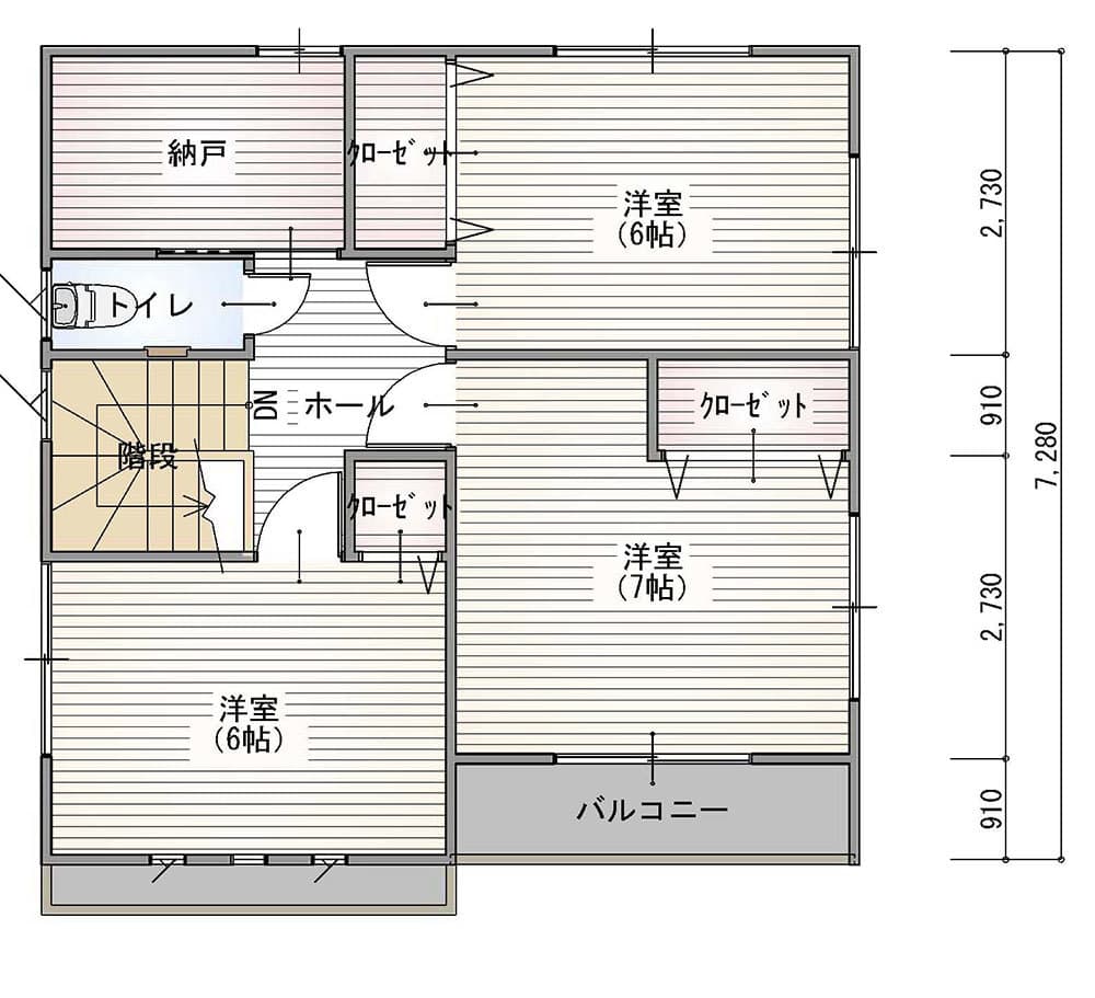 富士宮市小泉の間取り2階