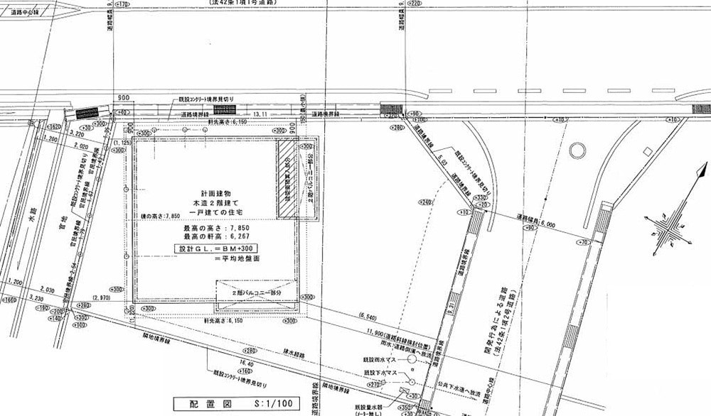 建売住宅:富士市宮下の区画図
