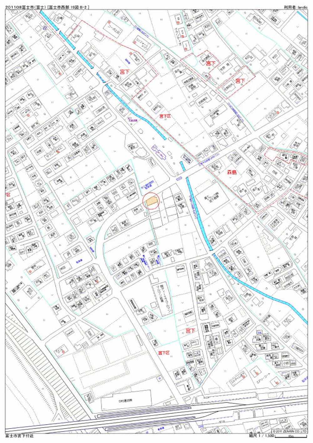 建売住宅:富士市宮下の地図