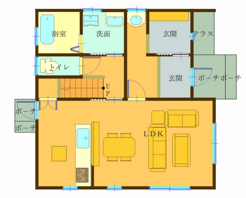 建売住宅:富士市宮下の1階の間取り
