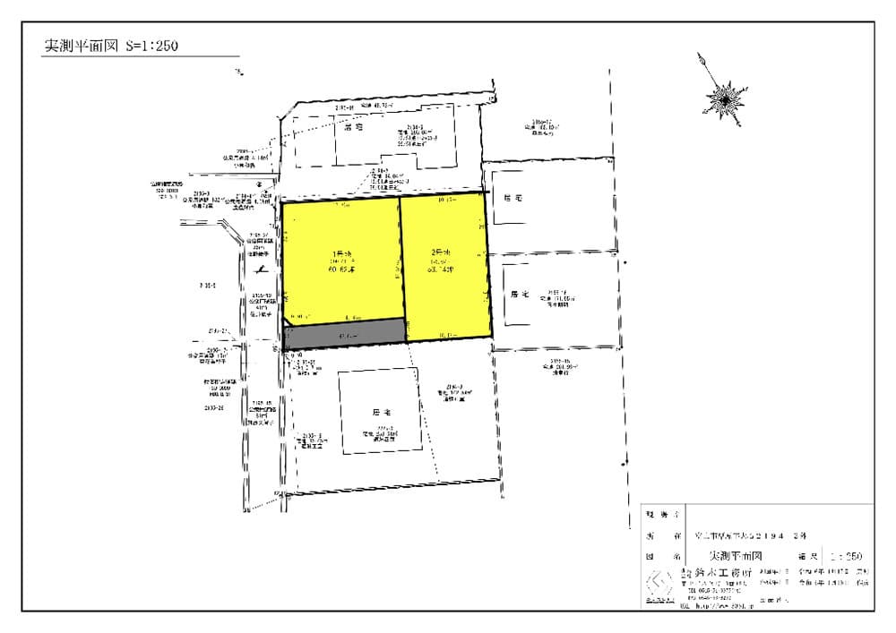 富士市厚原２区画の区画図